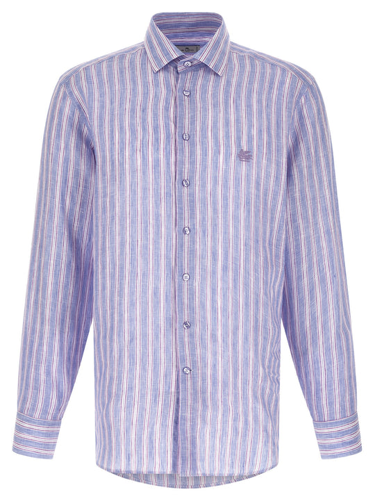 Striped Linen Shirt Camicie Multicolor