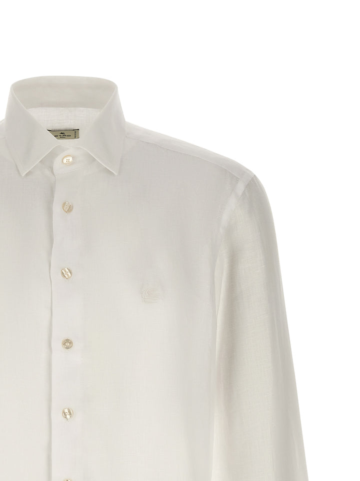 Etro Linen Shirt Camicie - Bianco | d88ba3698097872d02890ead3fb052db8f3e1d7c