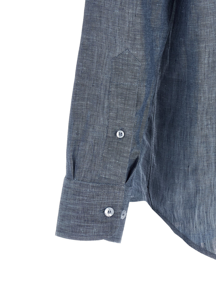 Etro Linen Shirt Camicie - Blu | 52fd9d64e976c88e6fb9552a774bdca21b65c00e