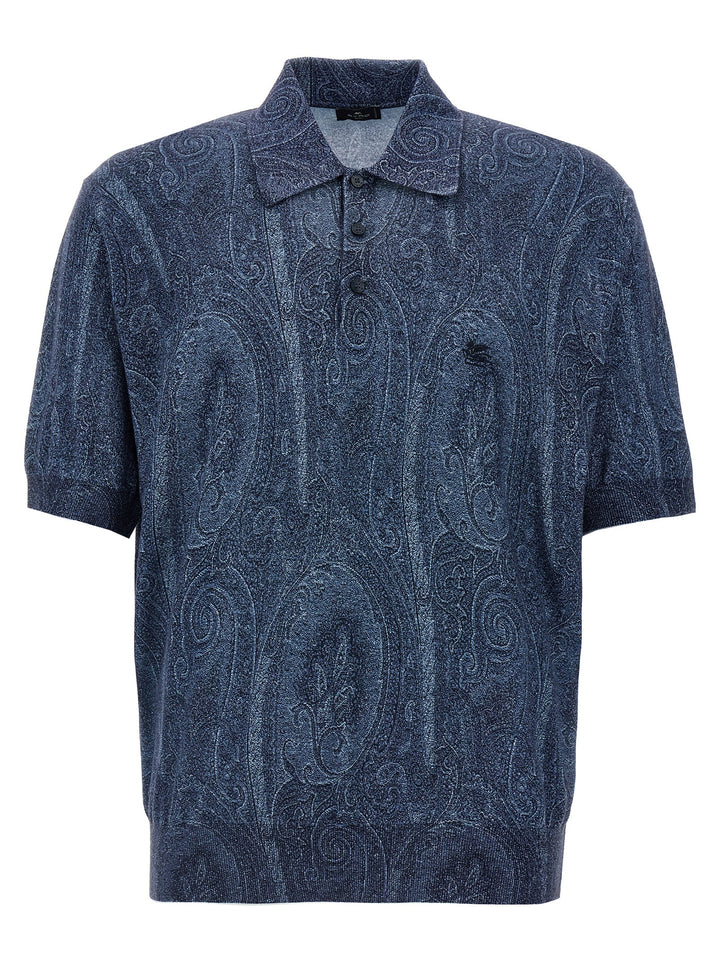 Etro Paisley Polo - Blu | a326ab4c6d794cae218dfe9607ed32430f39bdc5