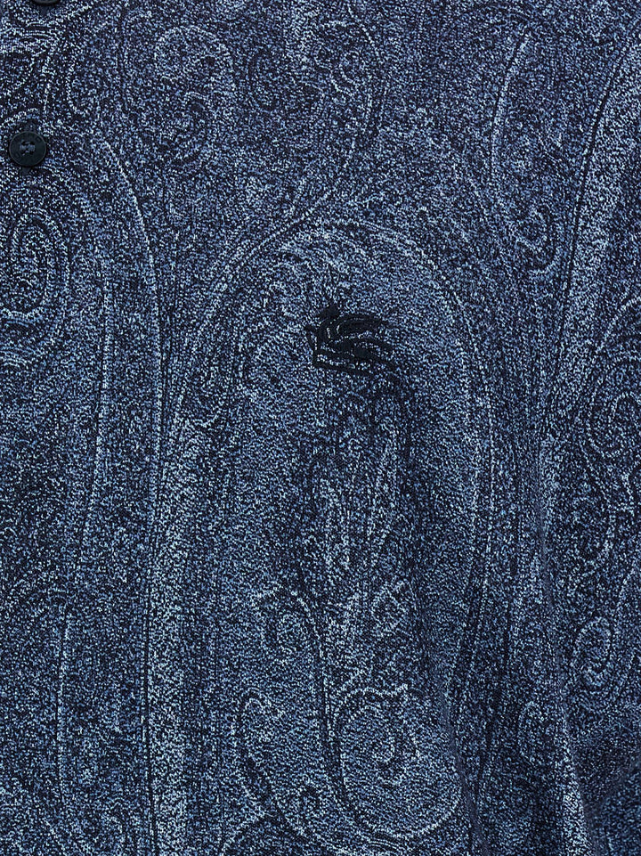 Etro Paisley Polo - Blu | 503e219a1e9bd80f95f0ee2e34f27fb4572bf48d