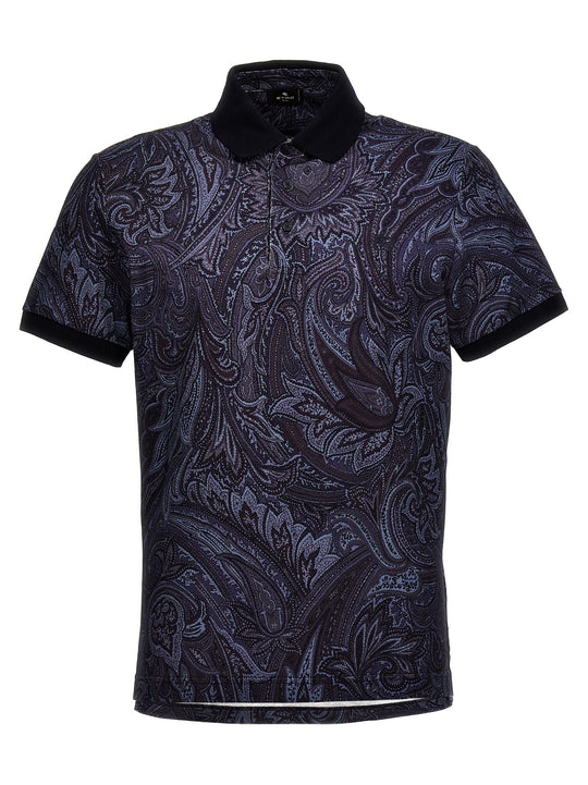 Paisley Polo Blu