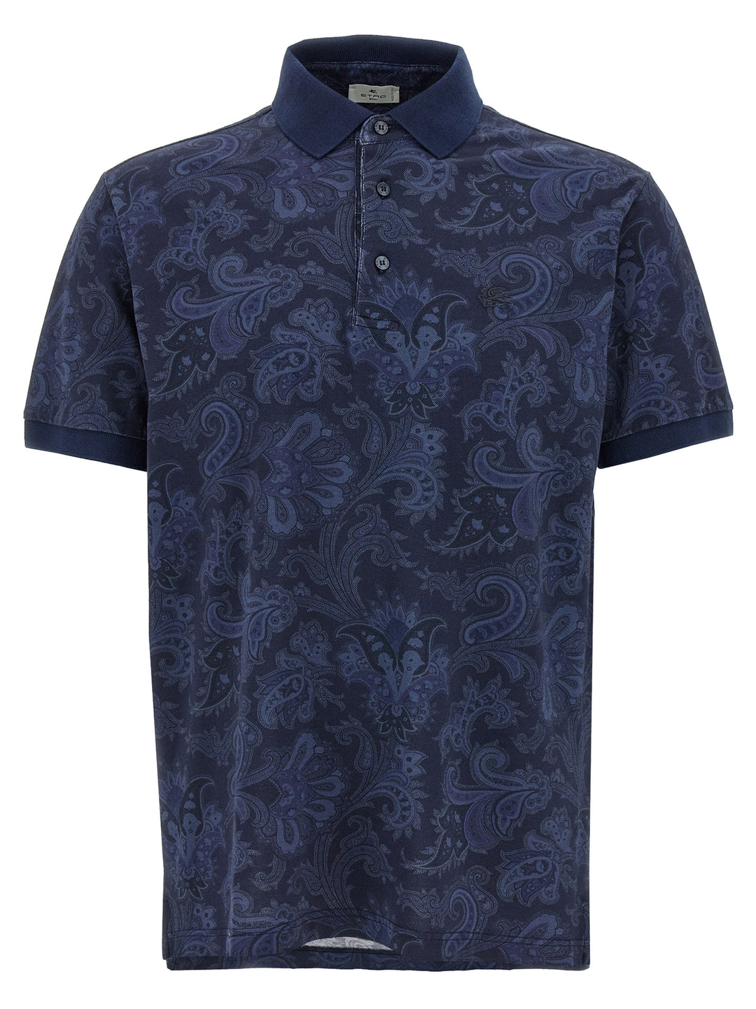 Etro Paisley Flowers Polo - Blu | fc64c658751202edbd4c4999d688e40c434235f6