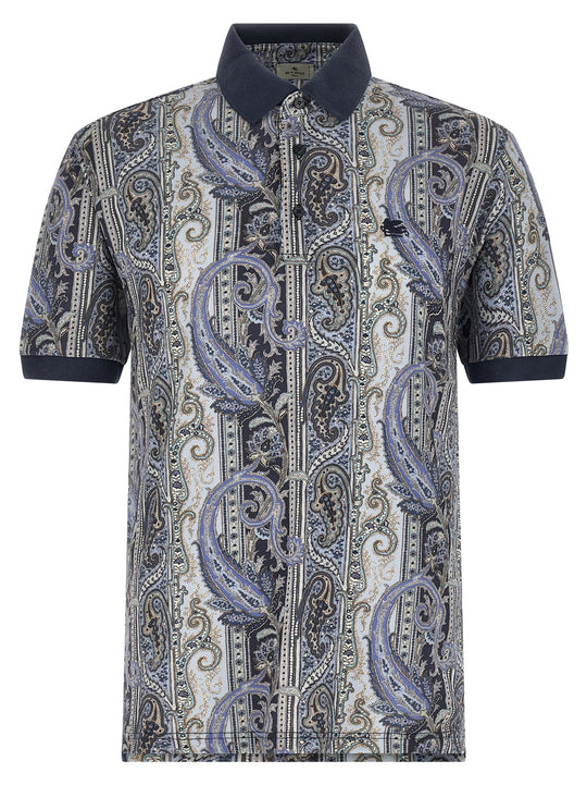 Arnica Paisley Polo Blu