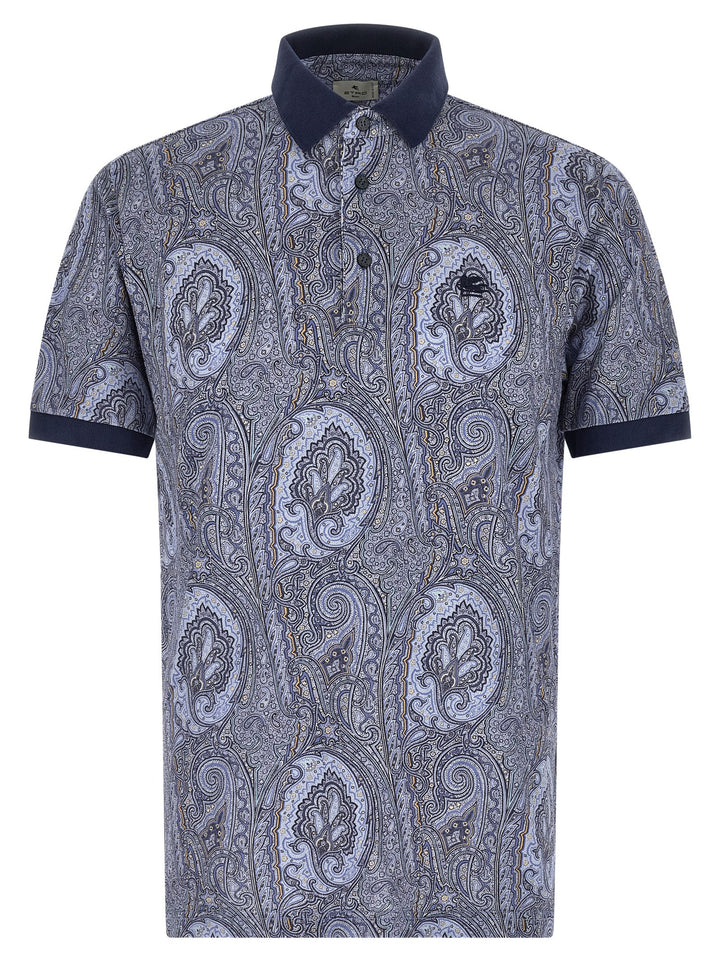 Etro Arnica Paisley Polo - Blu | 524d798bc5ea5cd6baed4d78855af63a5f7aaa96