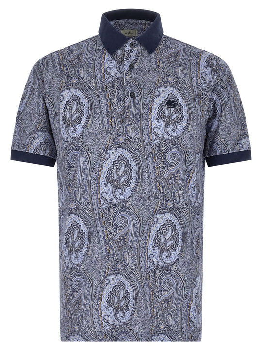 Arnica Paisley Polo Blu