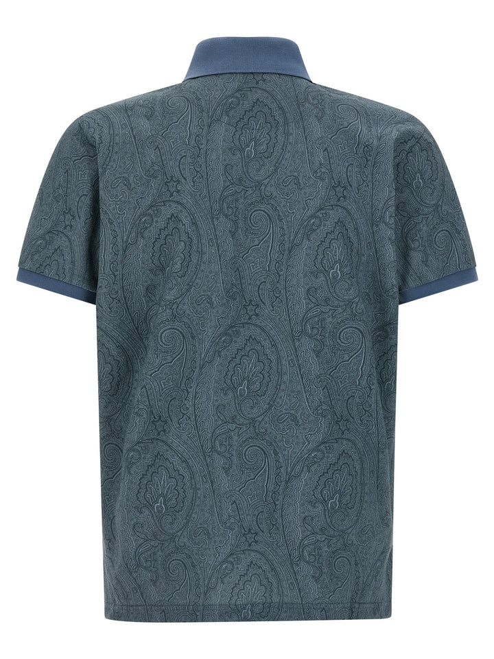 Etro Paisley Polo - Blu | 78a2f536aea17a4c20f6d1ba5e3e16c44f2f4d19
