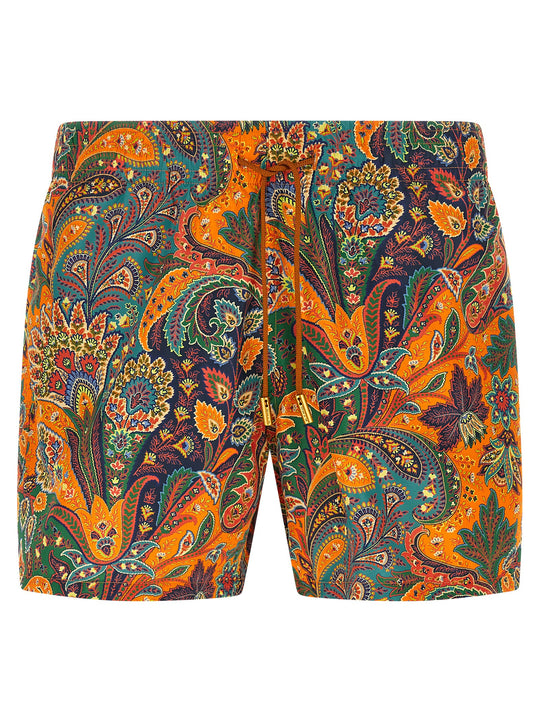 Paisley Floral Swimsuit Beachwear Arancione