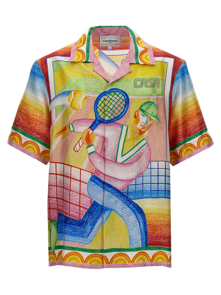 Crayon Tennis Player Camicie Multicolor