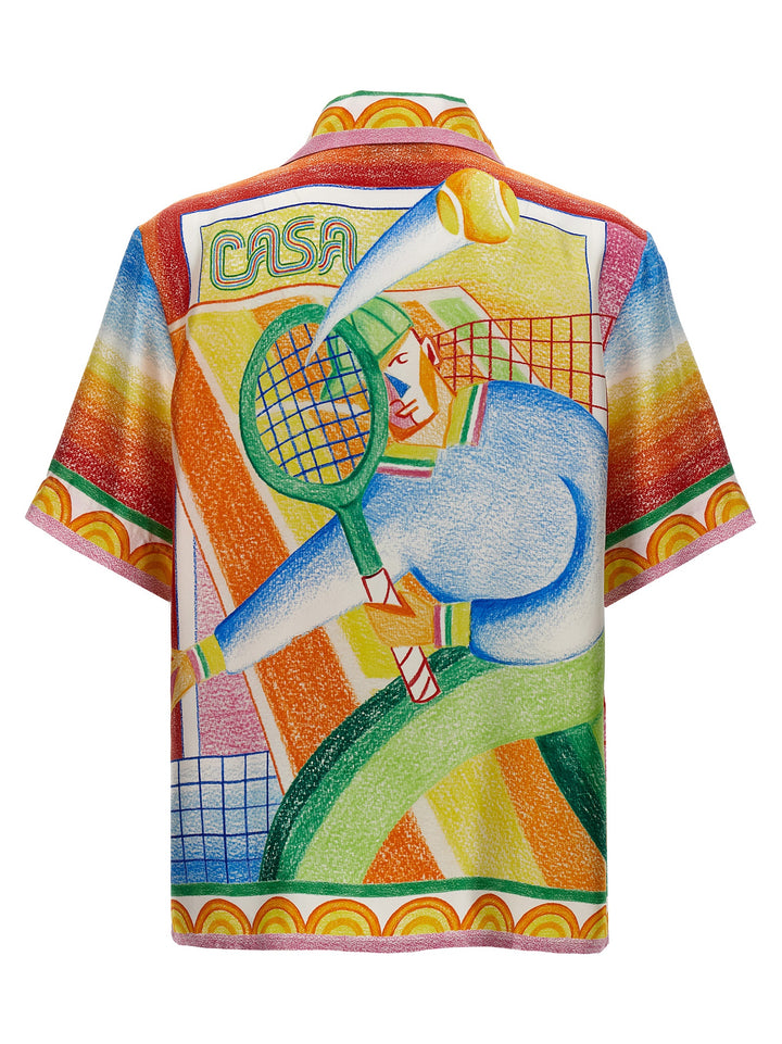 Crayon Tennis Player Camicie Multicolor