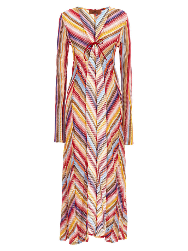 Long Knit Cover-Up Beachwear Multicolor