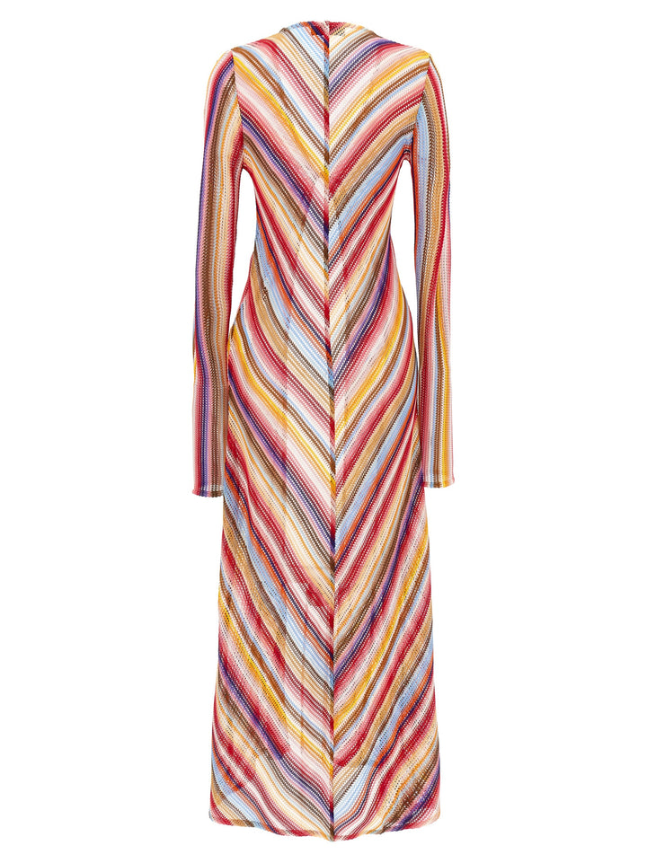 Long Knit Cover-Up Beachwear Multicolor