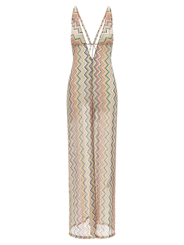 Zigzag Cover-Up Suit Tute Intere Multicolor