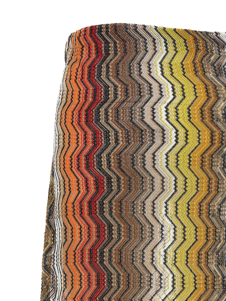 Missoni Greek Zig Pattern Raschel Skirt Gonne - Multicolor | f24647f4f9bbe61d4eeda9822d387c309d1378fe