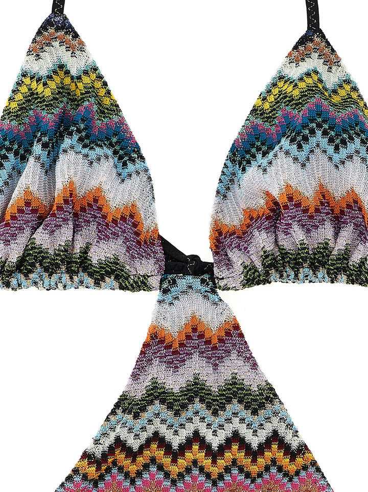 Missoni Zigzag Pattern Trikini Beachwear - Multicolor | db8831a6877fb848ff7d23446c20ecde3d7abe1d