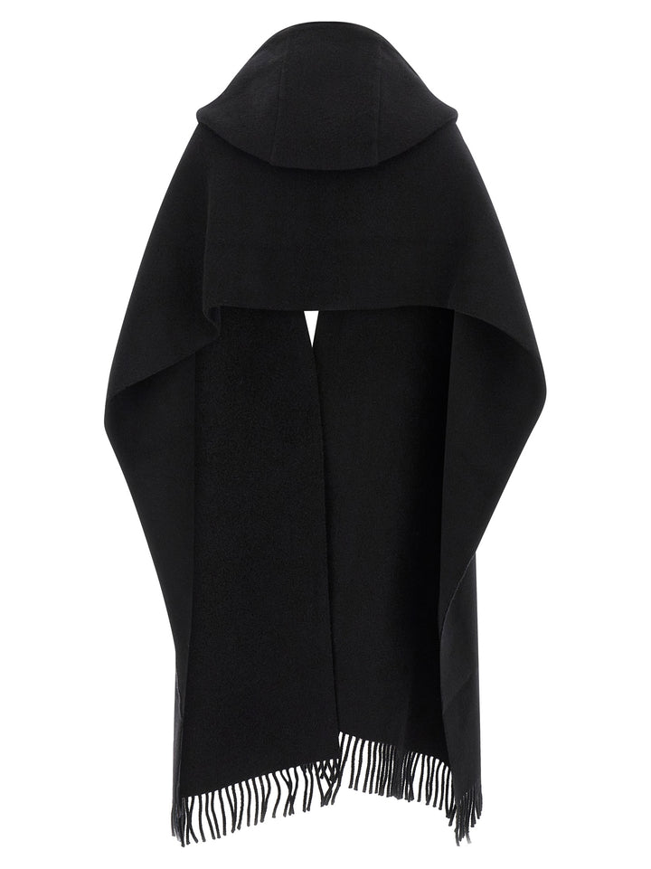 Brunello Cucinelli Hooded Scarf Sciarpe - Nero | fb928bbaad447508df16e0e0a4c9ef61a56e919a