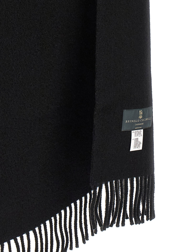 Brunello Cucinelli Hooded Scarf Sciarpe - Nero | c2a4c698c6c6d9d6285b981b20081b6d52529839