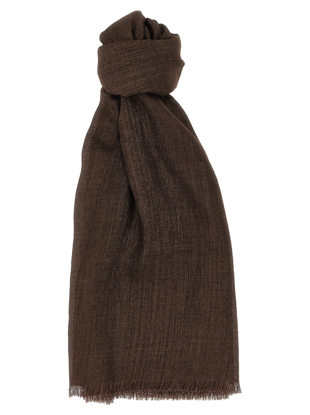 Brunello Cucinelli Lurex Scarf Sciarpe Marrone Wanan Luxury