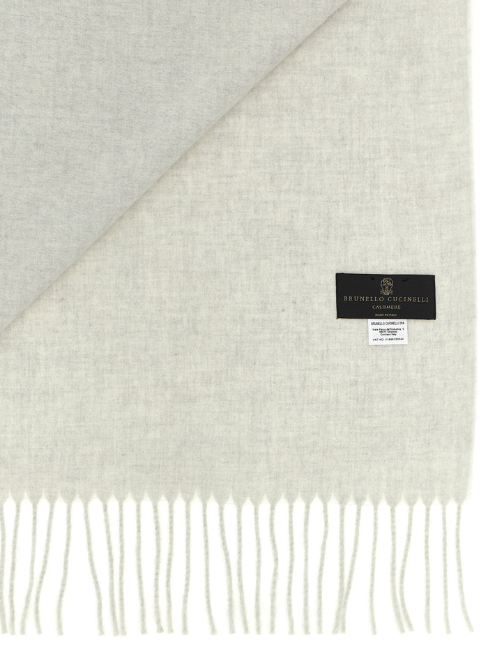 Brunello Cucinelli Cashmere Scarf Sciarpe - Grigio | 7f6999e648c8629a87b33dd7c861241c79e0a71c