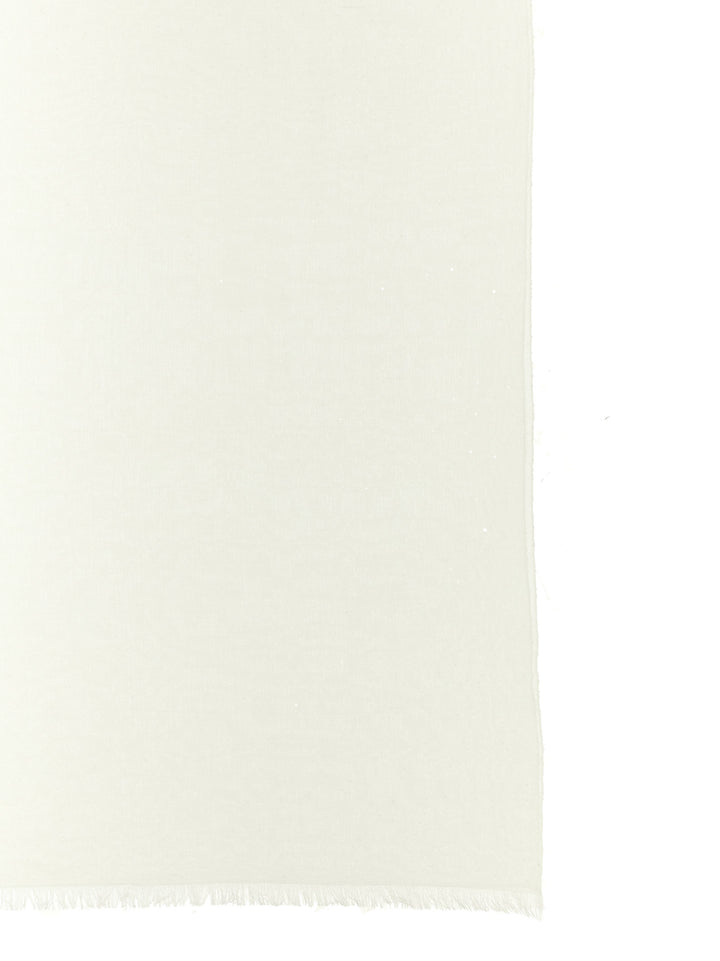 Sequin Scarf Sciarpe Bianco