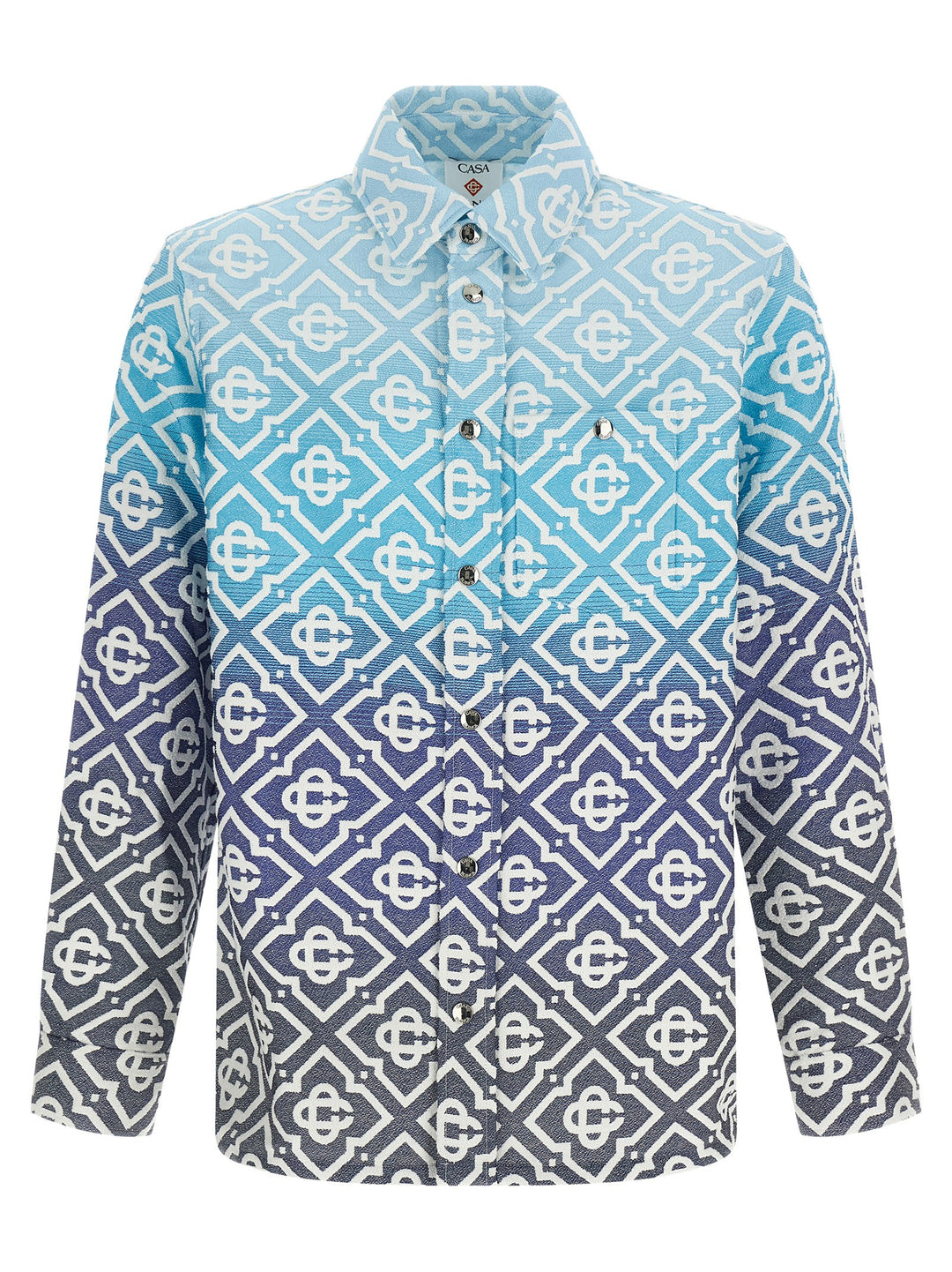 Casablanca Monogram Gradient Jacquard Puffer Jackets - Blu | 60e0240f7b16613444602efcdfe9c151bfff8ee2