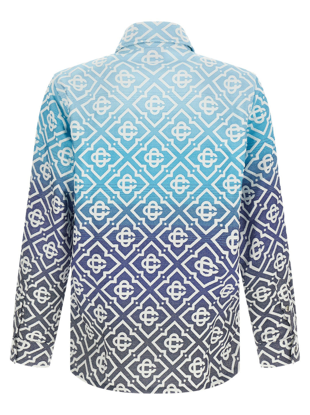 Casablanca Monogram Gradient Jacquard Puffer Jackets - Blu | 3ad70cad58e51c5e7f0b4b41ac5846b9dbee5e81
