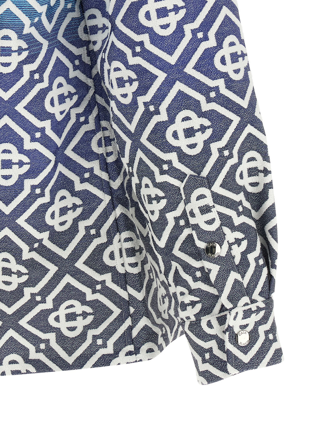 Casablanca Monogram Gradient Jacquard Puffer Jackets - Blu | 1316a986b1119a64546b8bb05e196948e76c5902