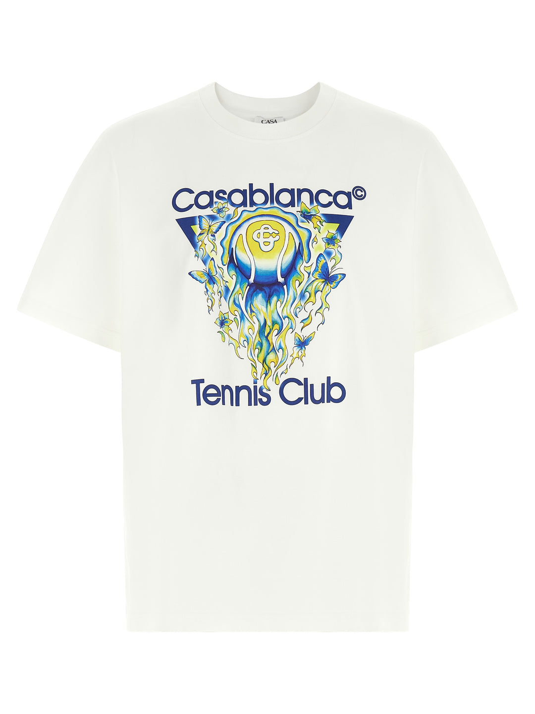 Casablanca Tennis Club Icon T shirt - Bianco | bb76ac0ad1ff4392aeb4e9806a351b150142b25c