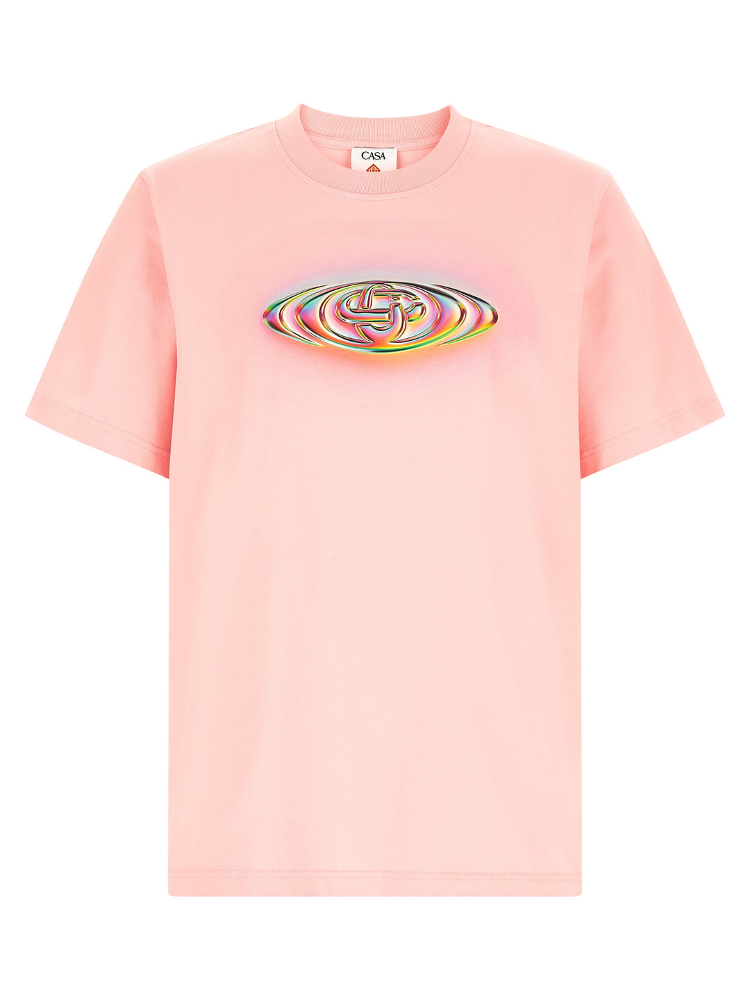 Casablanca Glass Logo T shirt - Rosa | 0e6aec243ff9f96cad09c0facb276ceed4de1c6a