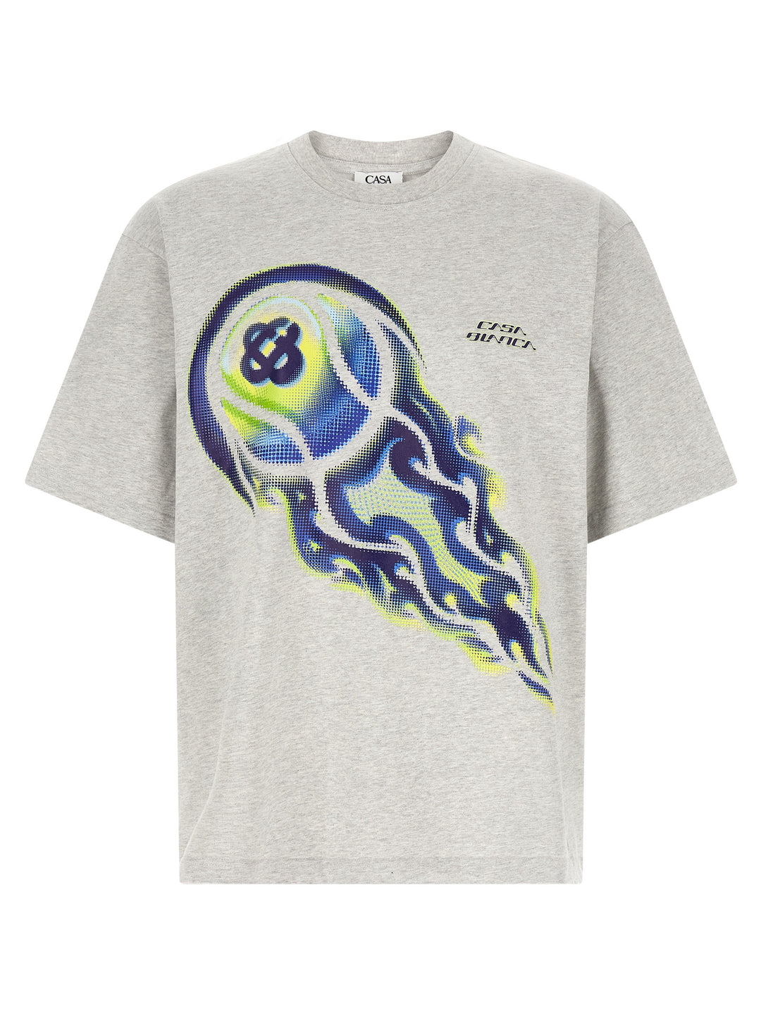 Casablanca Flaming Tennis Ball T shirt - Grigio | 0e29e32740416fea4966aa819f0e3ab338eeac46
