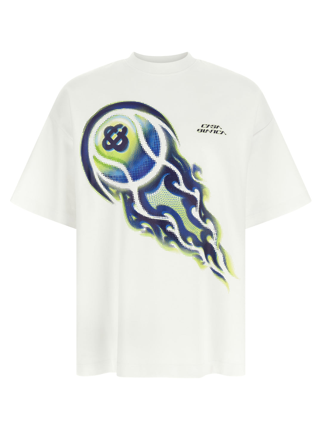 Casablanca Flaming Tennis Ball T shirt - Bianco | 8ef524843e9c2d4bb232606d7f3aa01f57376da3