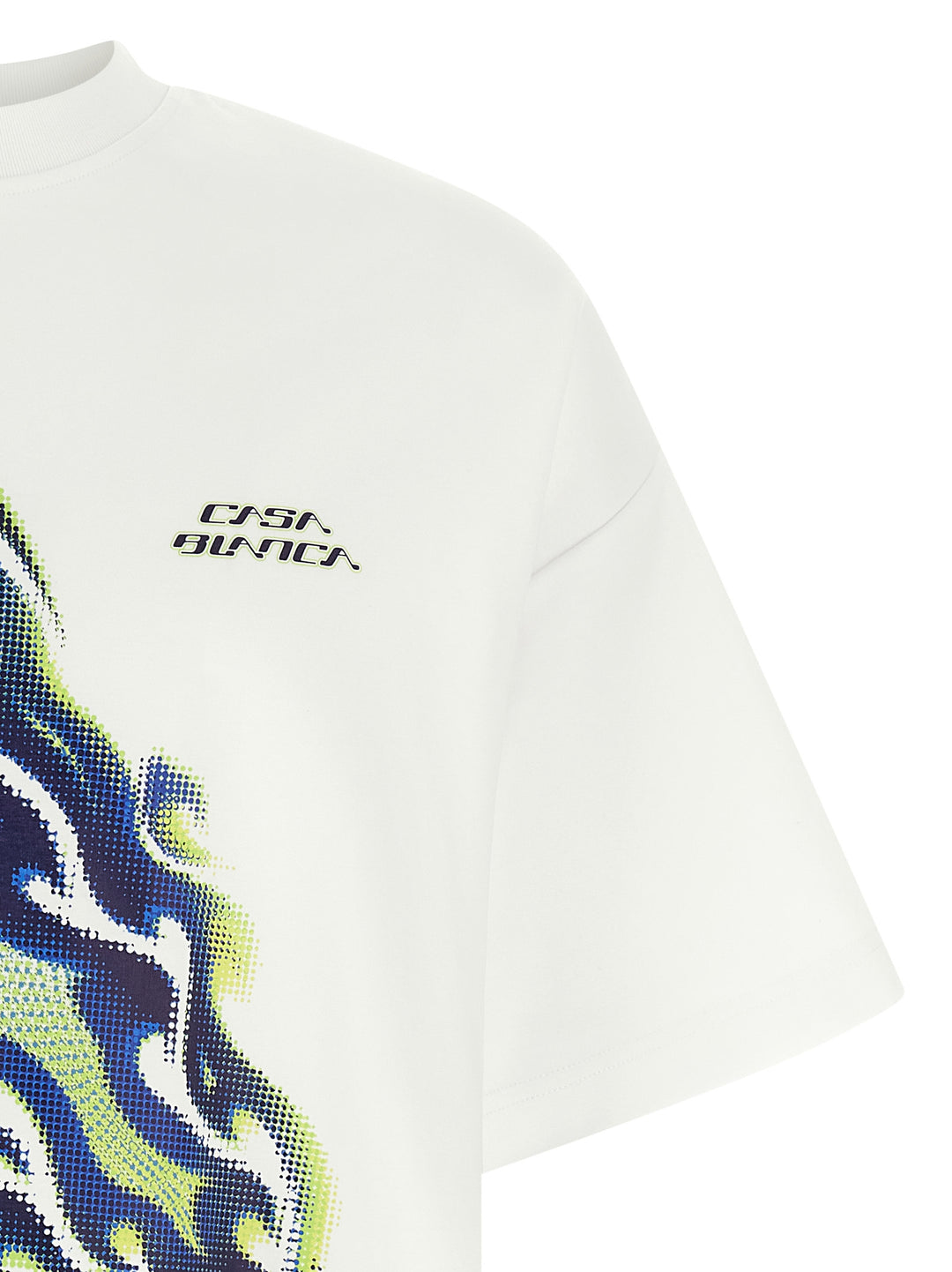 Casablanca Flaming Tennis Ball T shirt - Bianco | ff6649025255355921ced993bfa832c778071cee