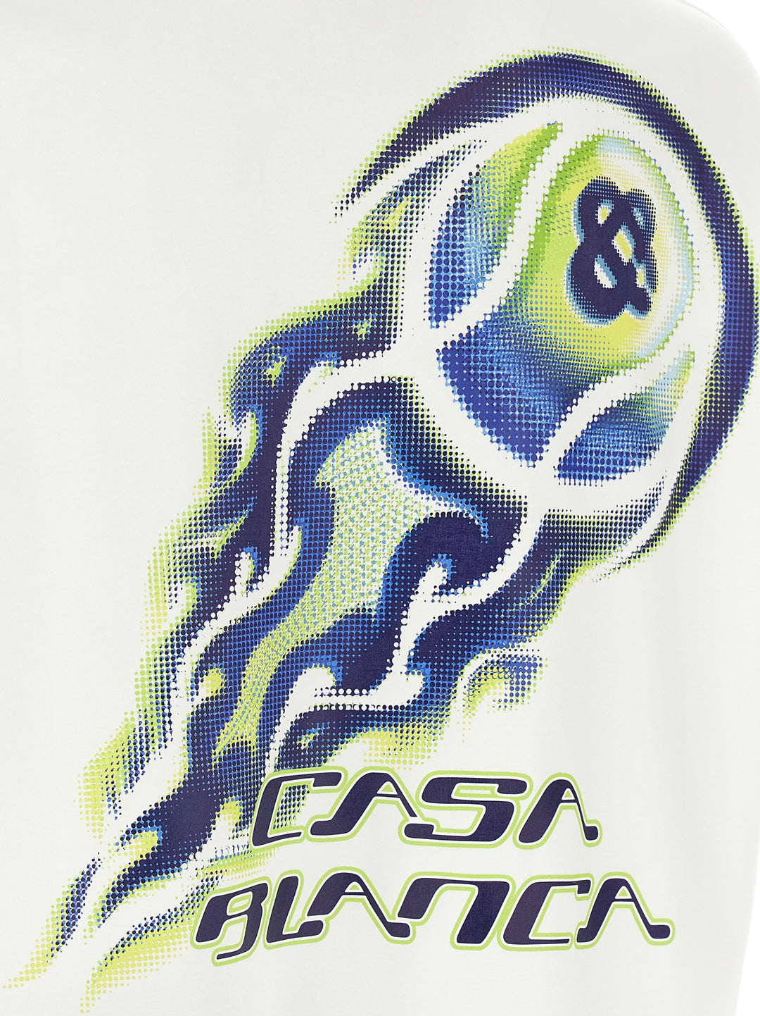 Casablanca Flaming Tennis Ball T shirt - Bianco | a4963405a8dc2a472b652564af1c73a10982509e