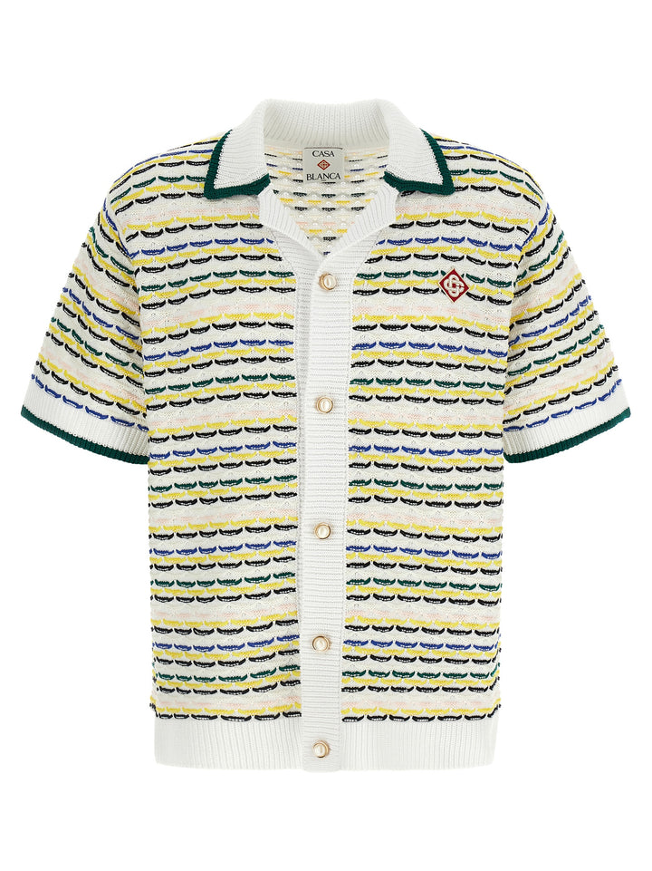 Casablanca Tuck Stitch Short Sleeve Camicie - Multicolor | b6a331c72bbcfca9292862cb46ad1c2545d4df1b