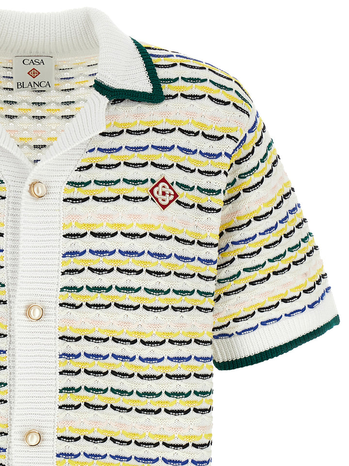 Casablanca Tuck Stitch Short Sleeve Camicie - Multicolor | 1e252d6df719665704d7e491810ae4f87271b470