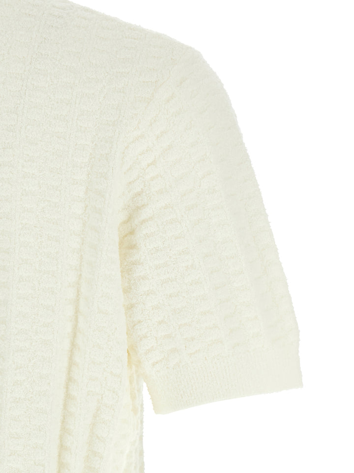 Casablanca Tennisbouclé Polo - Bianco | 800f6c975e80cd4e098336d975a6ee485595585b