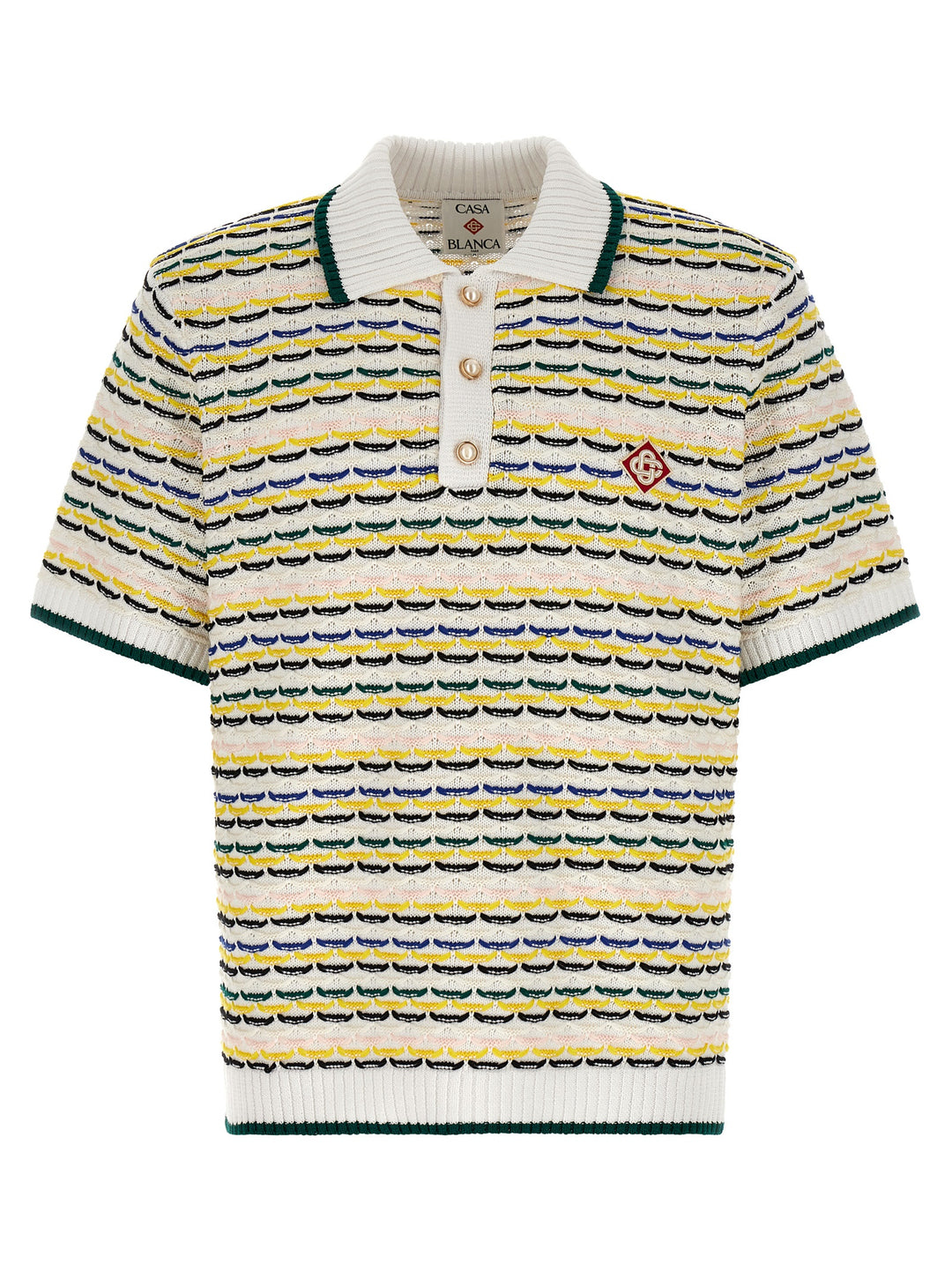 Casablanca Tuck Stitch Polo - Multicolor | 1a42dfee07a99168243e20b06231414f03307f8b