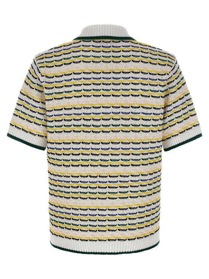 Casablanca Tuck Stitch Polo - Multicolor | 14979cb16e7b1671b66acd7943a34f5016dbd2ad