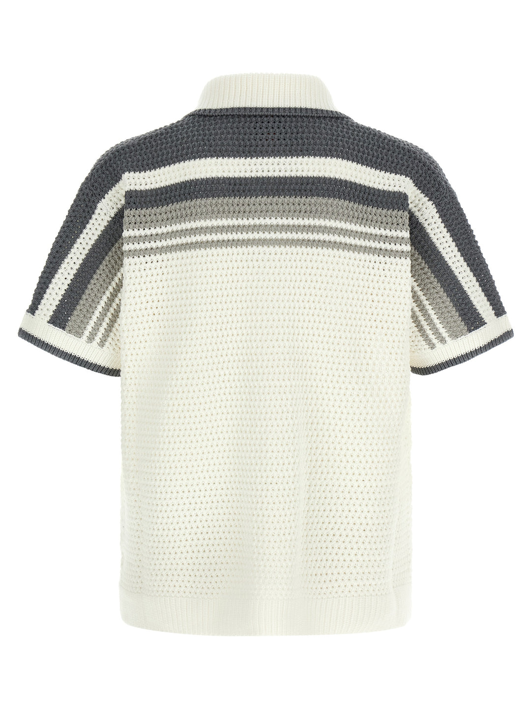 Casablanca Tennis Cotton Crochet Short Sleeve Camicie - Grigio | 2abc164432d7d1a4dcdf1d20acf3b374e5763f03