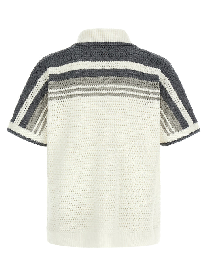 Casablanca Tennis Cotton Crochet Short Sleeve Camicie - Grigio | 2abc164432d7d1a4dcdf1d20acf3b374e5763f03