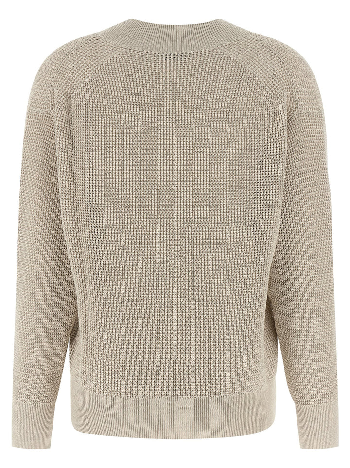 Brunello Cucinelli Openwork Sweater Maglioni - Beige | 479591ad564aa8421eb5eafe94243ed9b25c6bc9