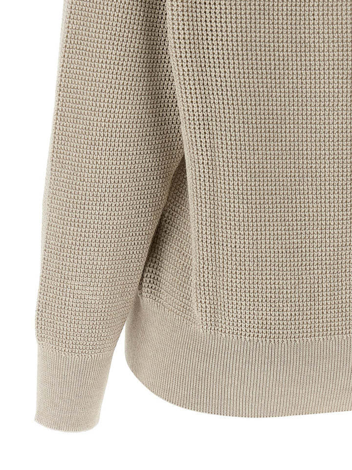 Brunello Cucinelli Openwork Sweater Maglioni - Beige | 64b5b3b3b0c4841594f189900aa4cf3f9a1fe593