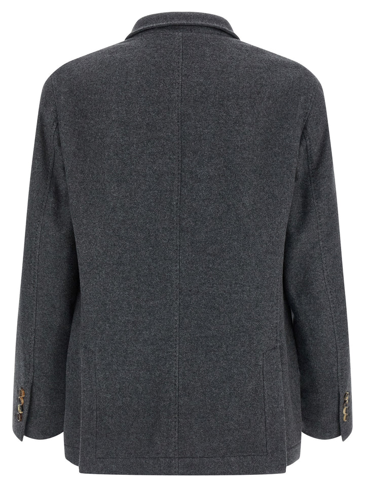Brunello Cucinelli Cashmere Blazer - Grigio | a33b1ac7da2d579009e7be05ed4c78da66436689