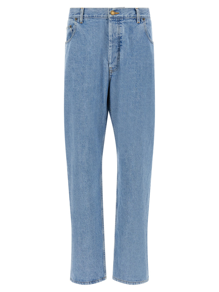 Thom Browne Back Martingale Jeans - Celeste | beb74ac83cc44c420ebd2c2344b21890cf90e850