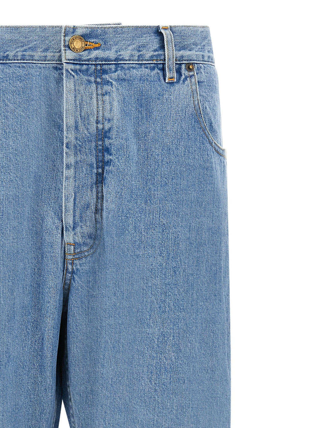 Thom Browne Back Martingale Jeans - Celeste | f3faa4facfaedd9c76a7f21153ad86f91c63f68d