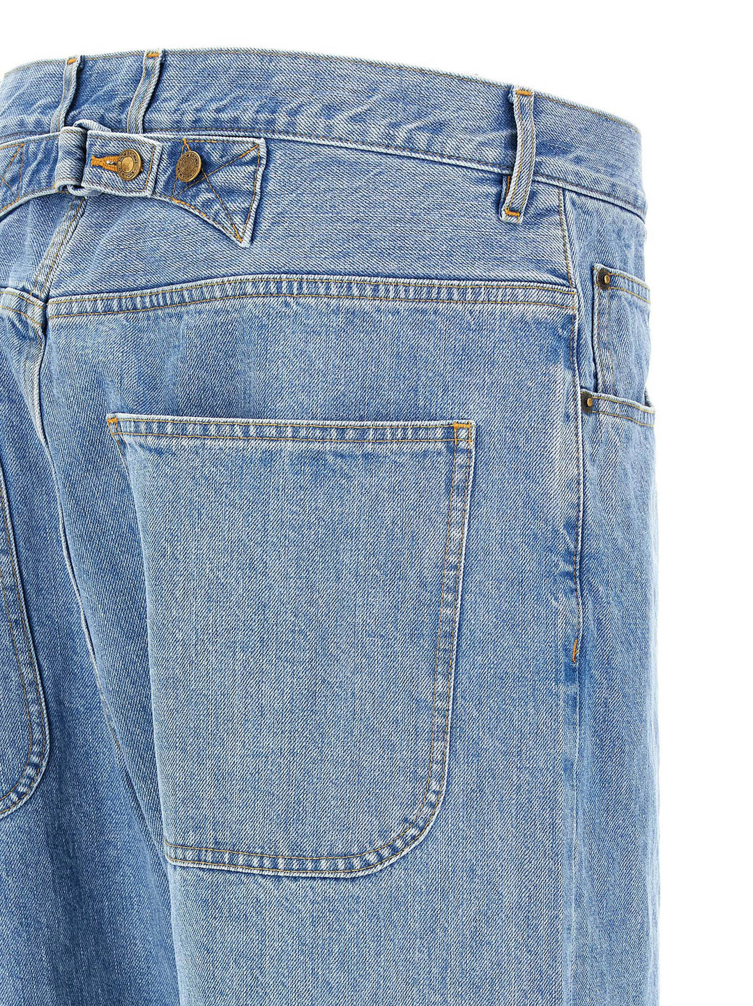 Thom Browne Back Martingale Jeans - Celeste | 3b3fff4065e18320caff6df4f660913dd876c1b5