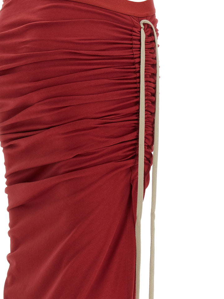 Rick Owens Adjustable Gonne - Rosso | 74cdd1755c5e98028111ad716ded8e1fca75bede