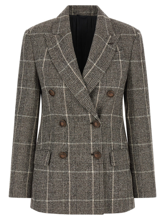 Prince Of Wales Blazer Blazers Marrone