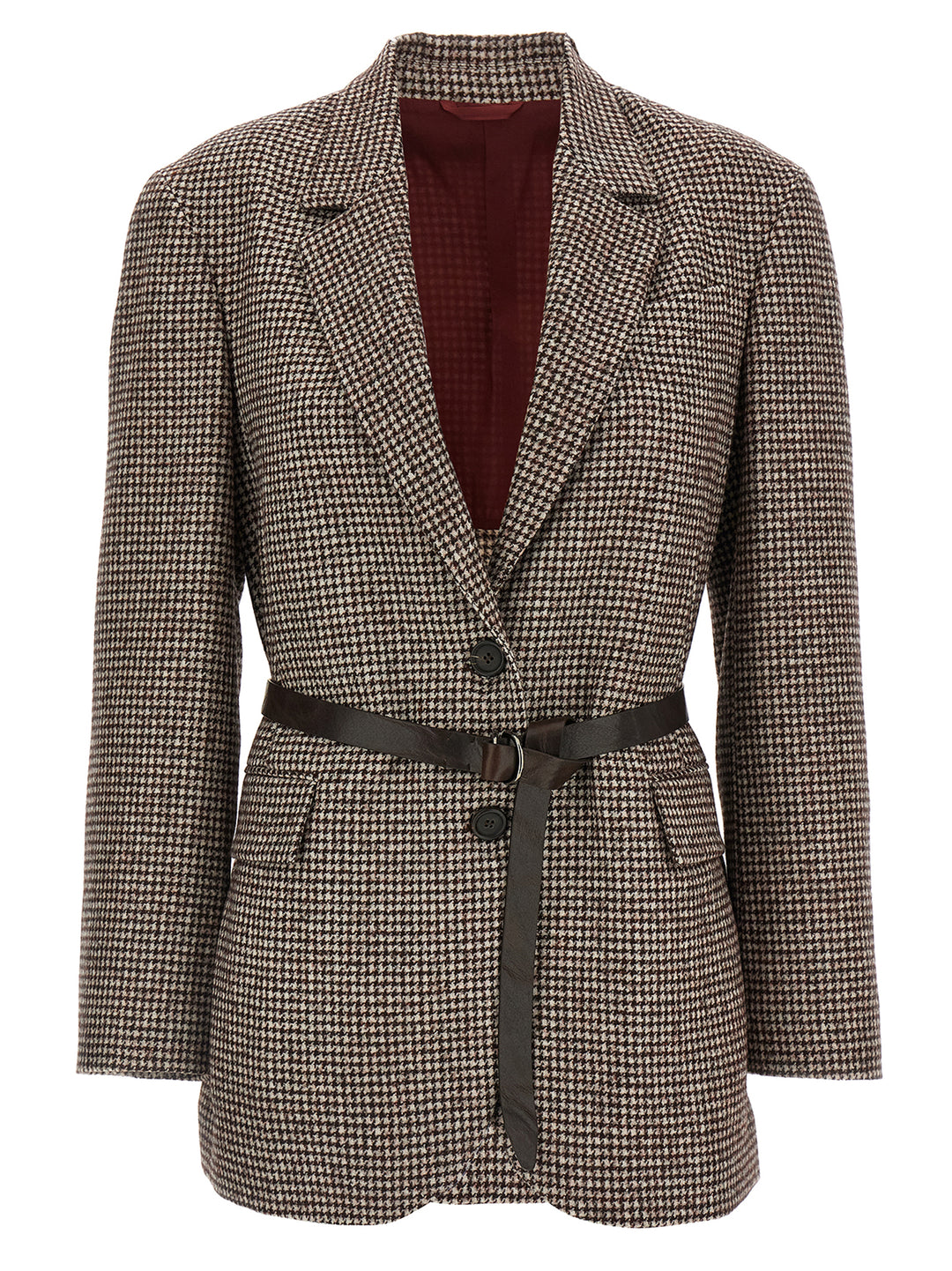 Brunello Cucinelli Houndstooth Blazer BlazerS - Marrone | 88b70ba8334759e8ef08fa083c4ae699cba04802