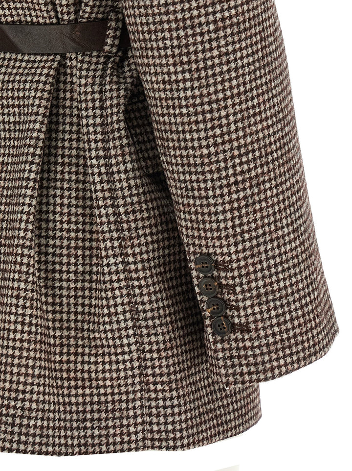 Brunello Cucinelli Houndstooth Blazer BlazerS - Marrone | 4bd1cd0886d054d47eabc8bd5589f110ee2be0c2